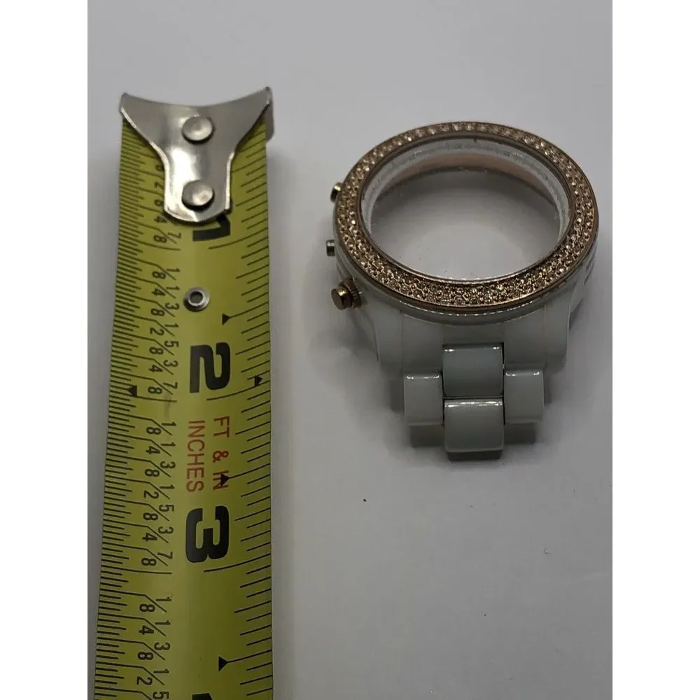 Michael Kors Watch Parts Case 40mm Partial Band White Ceramic 20mm Links GY362